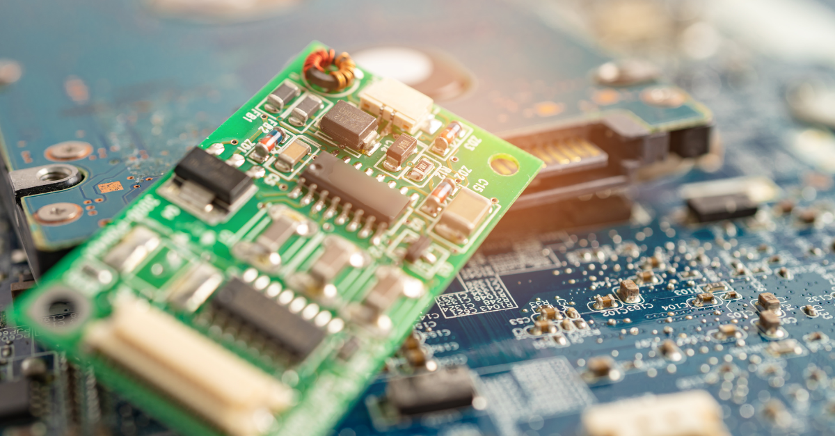 thermal gap pads on a circuit board