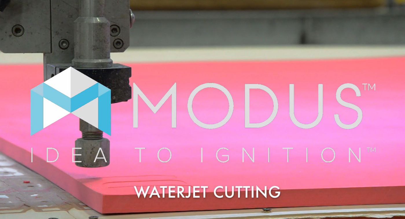 Waterjet Cutting With Our Flow Mark IV 8-Head Waterjet
